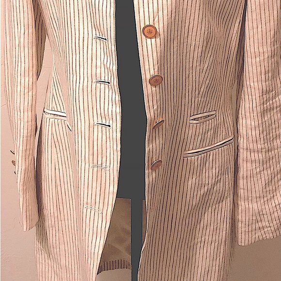 Vintage J Peterman Button down Equestrian style 💯% linen jacket. - Picture 6 of 11